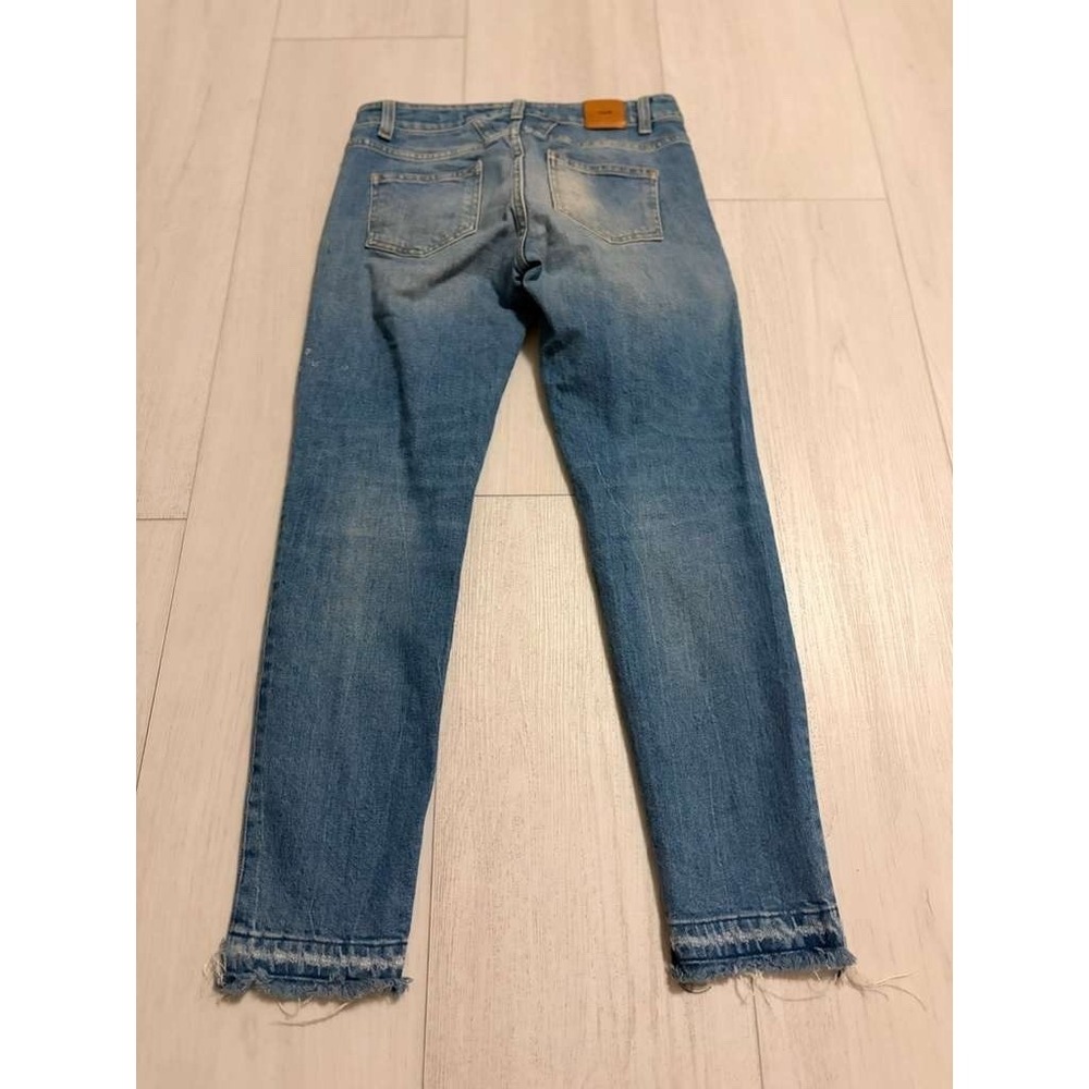 Closed Denim Jeans Sz 25 Mid Rise C 91833 Baker Made In Italy Distressed - Picture 2 of 7